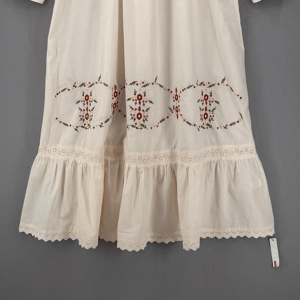 CHRISTY DAWN The Yolanda Organic Cotton Embroidered Maxi Dress Womens XL Cream - Picture 8 of 16